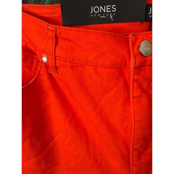 Jones New York Jeans The Lexington Skinny Ankle Scarlet Apple Size 14/32 NWT - Picture 4 of 15